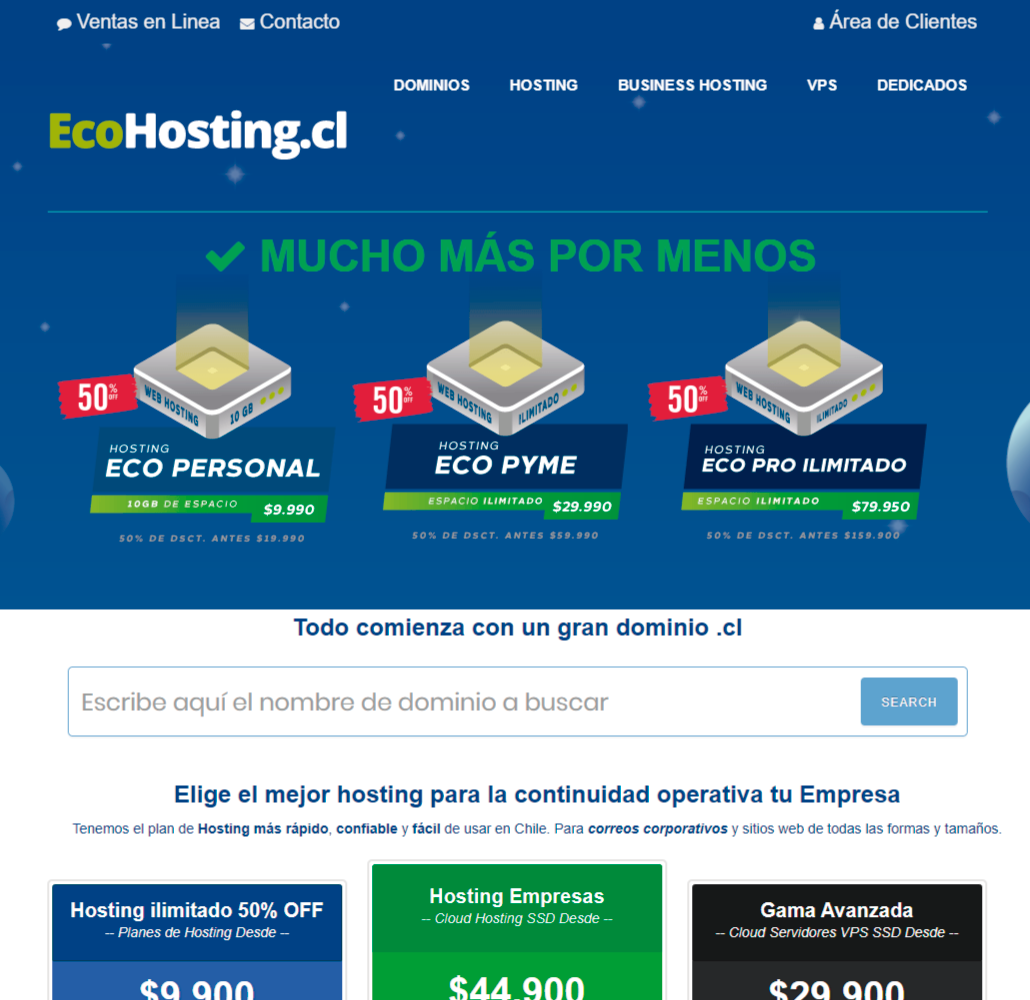 eco hosting screenshot
